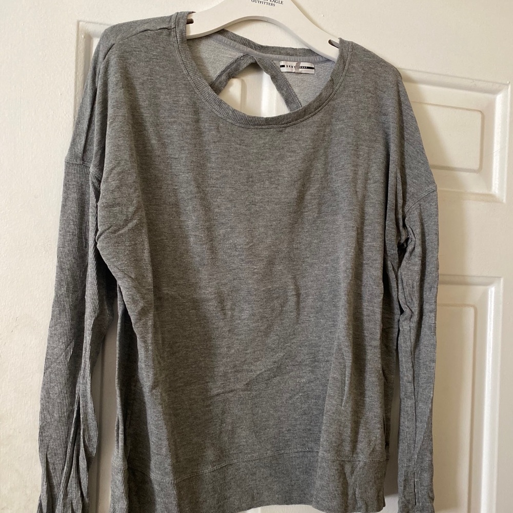 DKNY grey open back sweater
